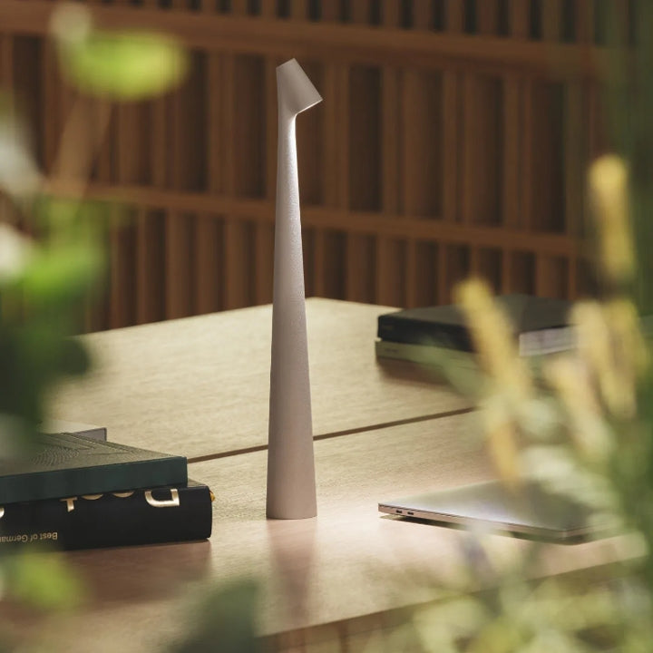 Cordless Adjustable Aluminum Table Lamp with Dimming Feature