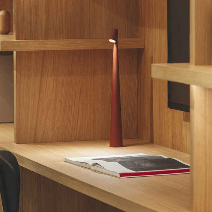 Cordless Adjustable Aluminum Table Lamp with Dimming Feature