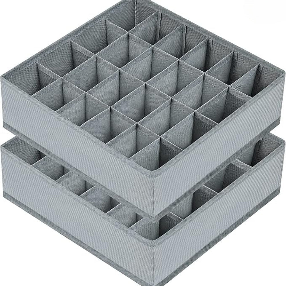 Foldable Sock and Underwear Storage Organizer with 24 Compartments