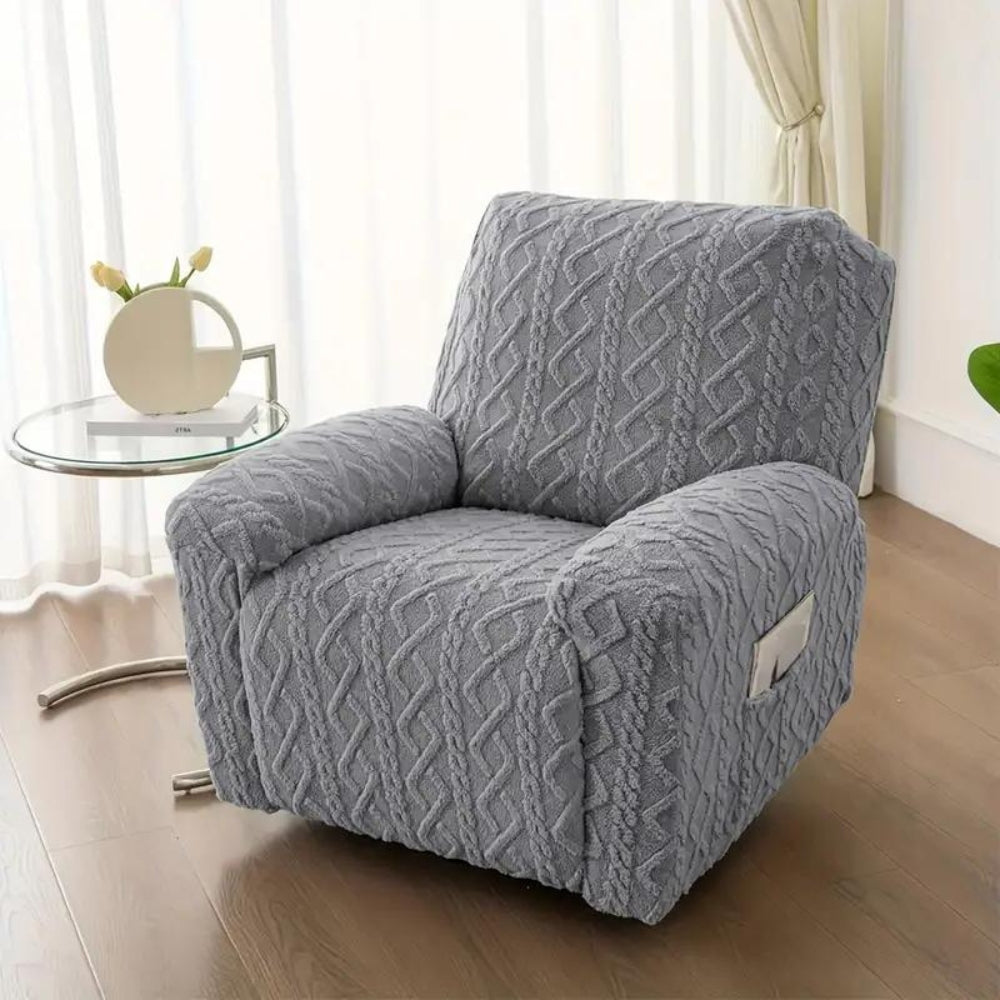 Jacquard Stretch Recliner Sofa Slipcover with Grip Technology