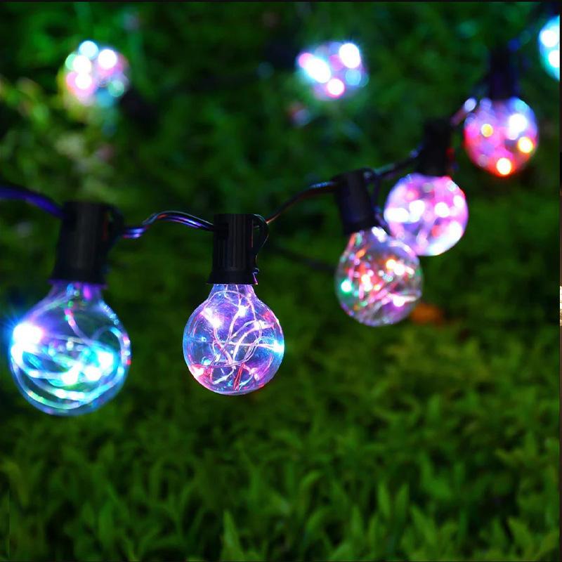 LED Outdoor String Lights 35 FT G40 Waterproof Dimmable with Remote Control