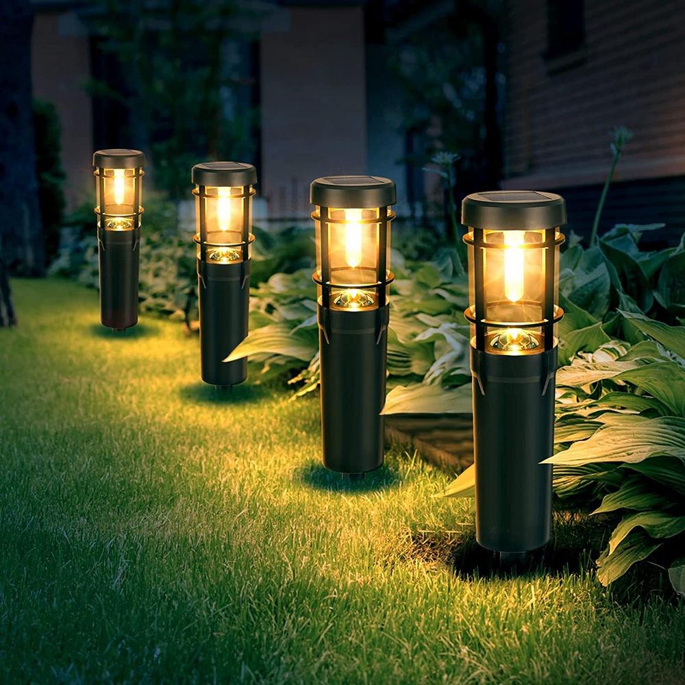 Solar Garden Lights with Color Changing Options, Waterproof Outdoor Pathway Lights, 14-Hour Battery Life