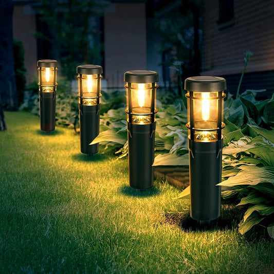 Solar Garden Lights with Color Changing Options, Waterproof Outdoor Pathway Lights, 14-Hour Battery Life