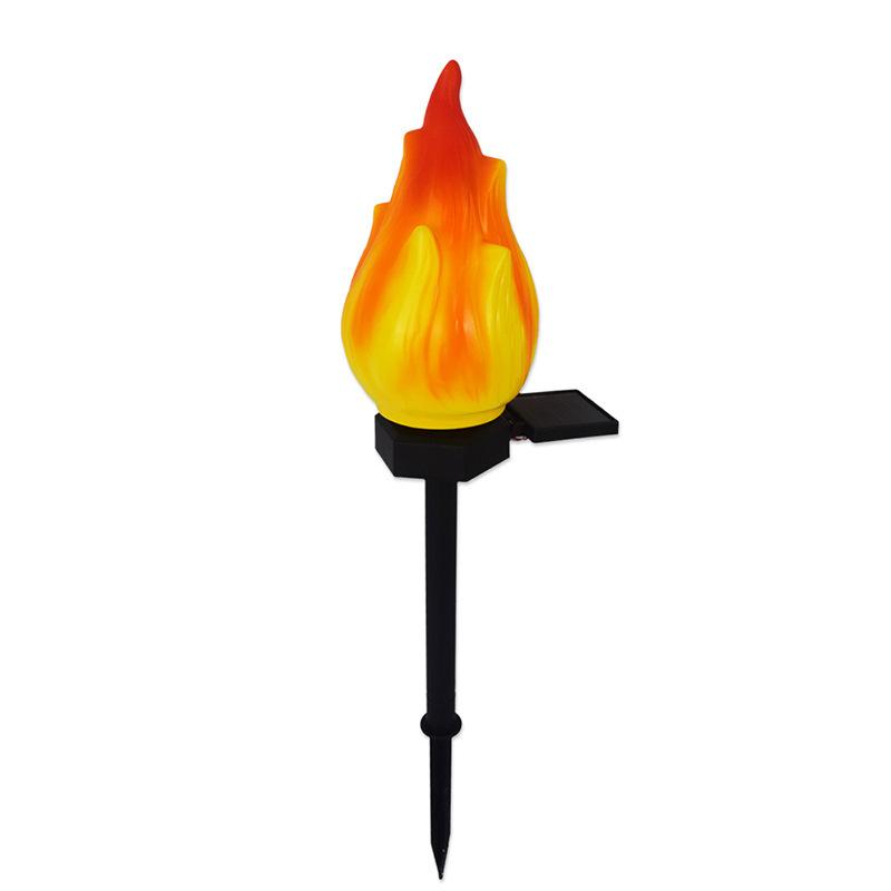 Solar LED Flame Torch Lights - Waterproof Outdoor Garden Pathway Decor with Automatic On/Off