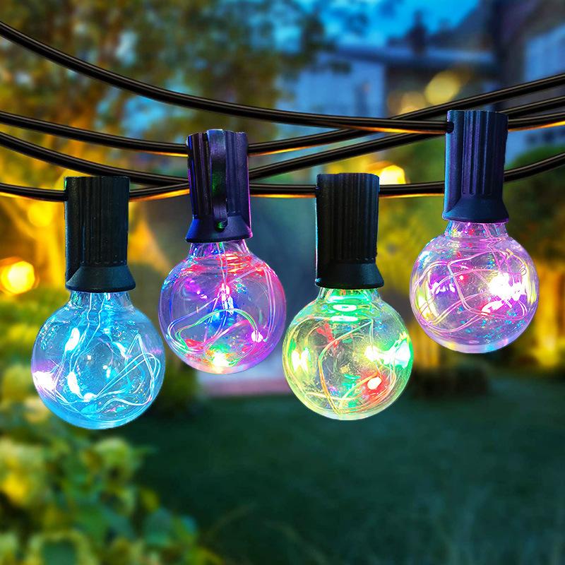 LED Outdoor String Lights 35 FT G40 Waterproof Dimmable with Remote Control