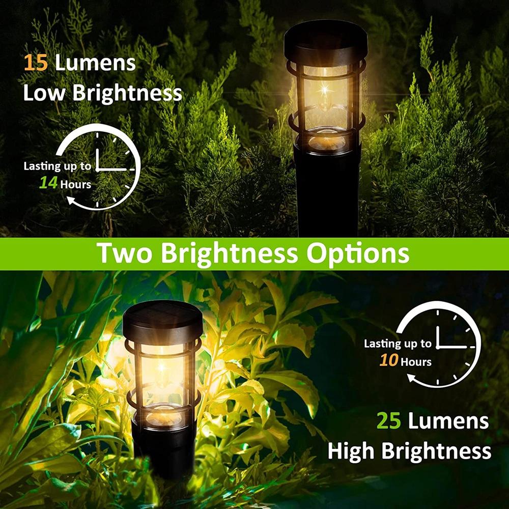 Solar Garden Lights with Color Changing Options, Waterproof Outdoor Pathway Lights, 14-Hour Battery Life