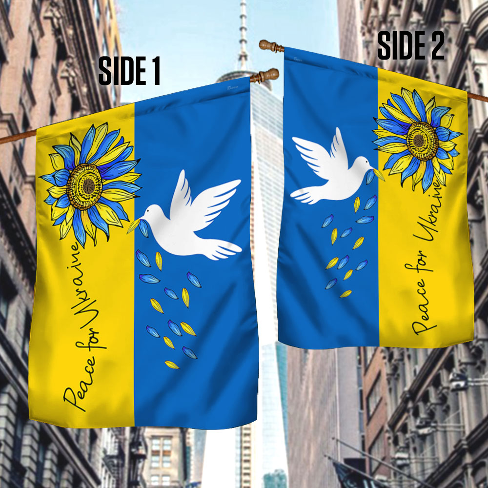 Double-Sided Peace For Ukraine Canvas Flag