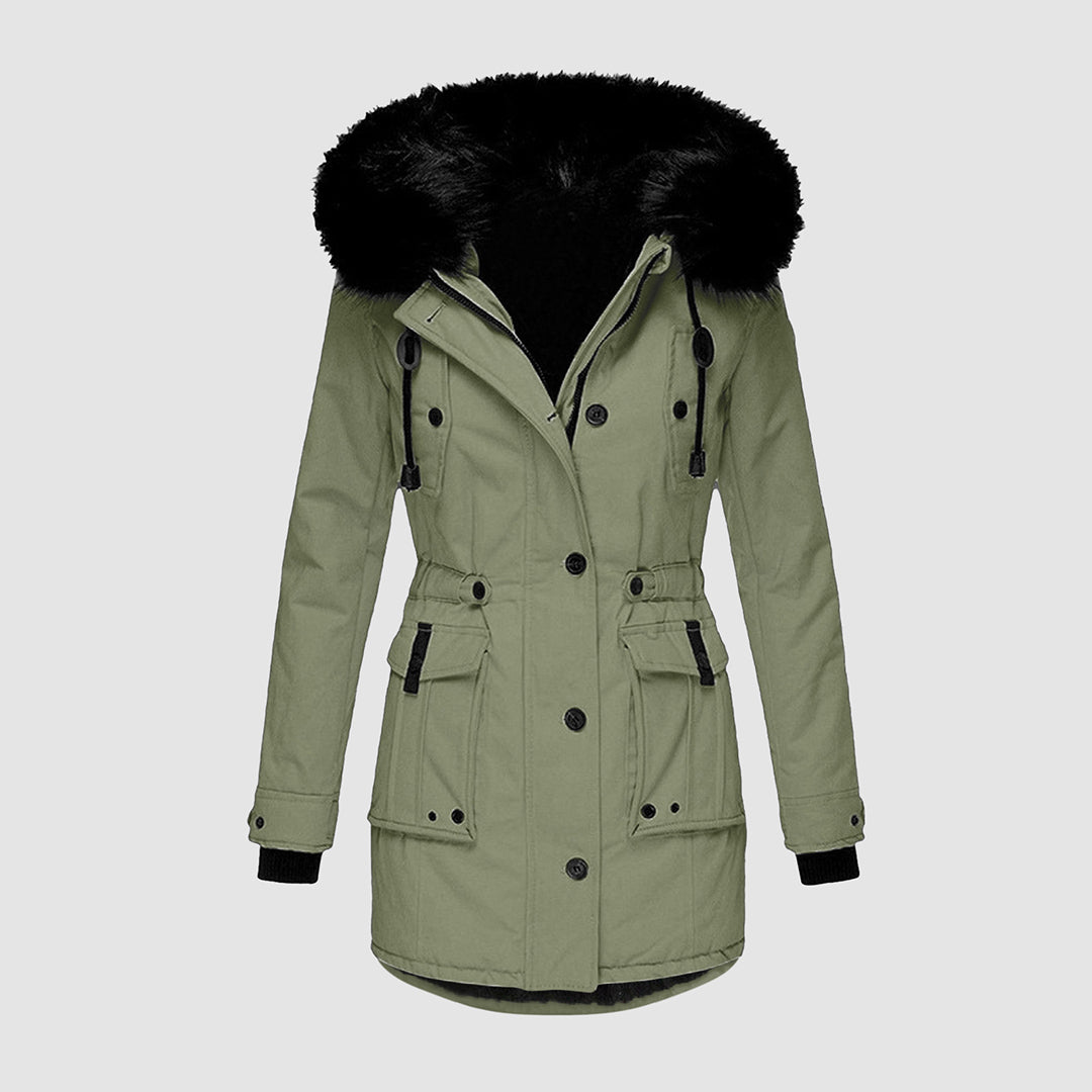 Elegant Insulated Winter Jacket with Soft Lining and Pockets