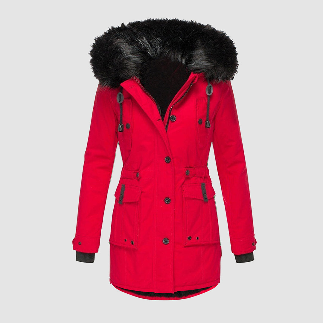 Elegant Insulated Winter Jacket with Soft Lining and Pockets