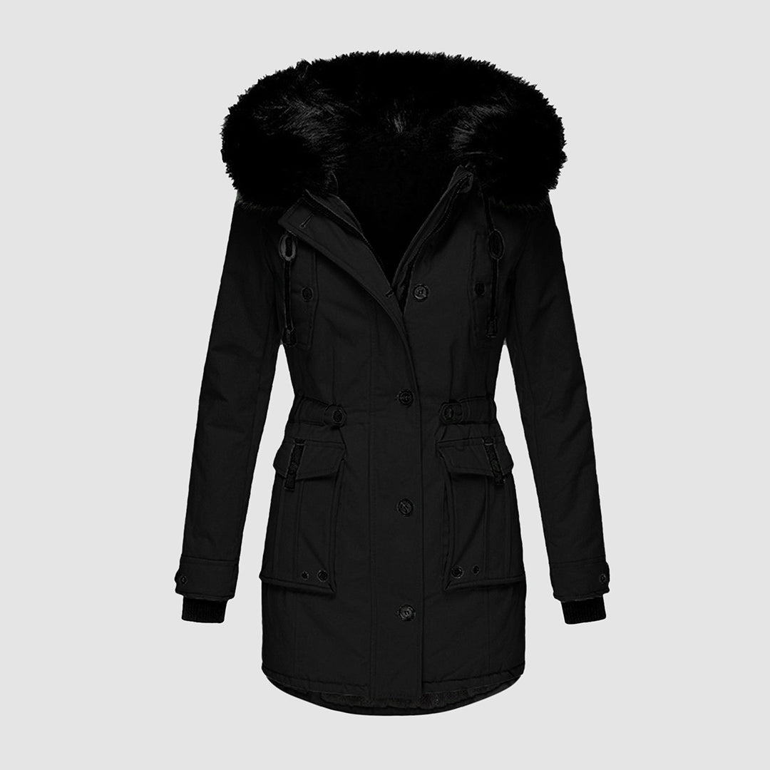 Elegant Insulated Winter Jacket with Soft Lining and Pockets