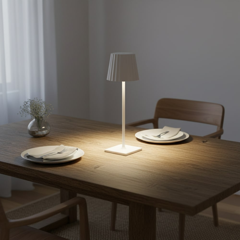 Wireless Rechargeable Table Lamp with Touch Dimming