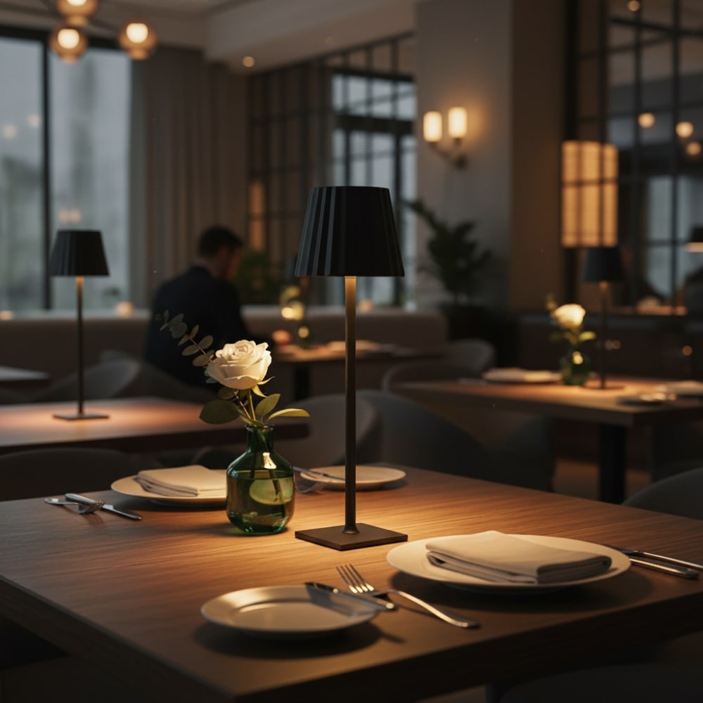 Wireless Rechargeable Table Lamp with Touch Dimming
