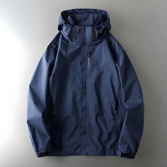 Lightweight Waterproof Men's Jacket with Adjustable Hood