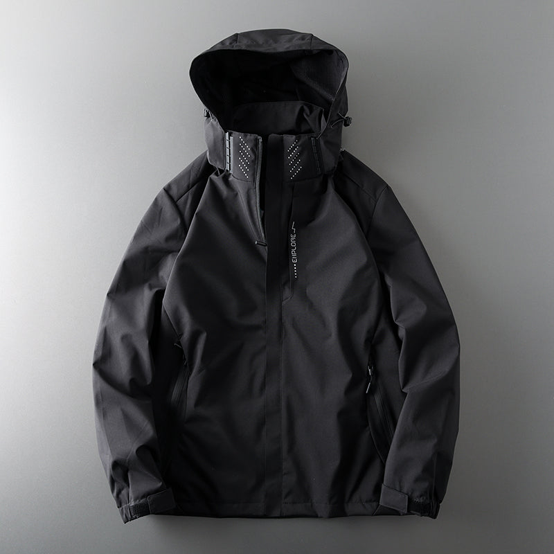 Lightweight Waterproof Men's Jacket with Adjustable Hood