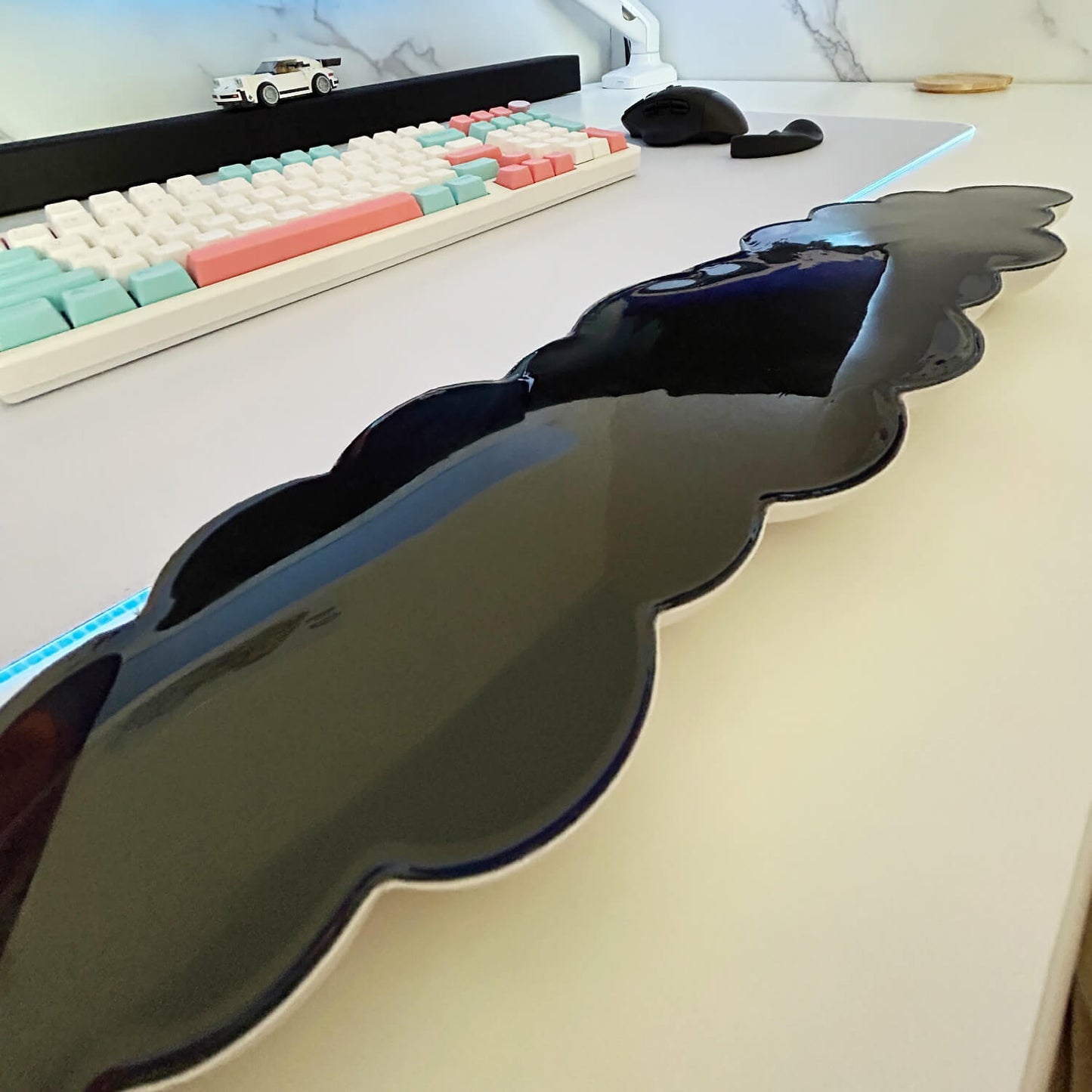 Cloud-Shaped Ergonomic Keyboard and Mouse Wrist Rest