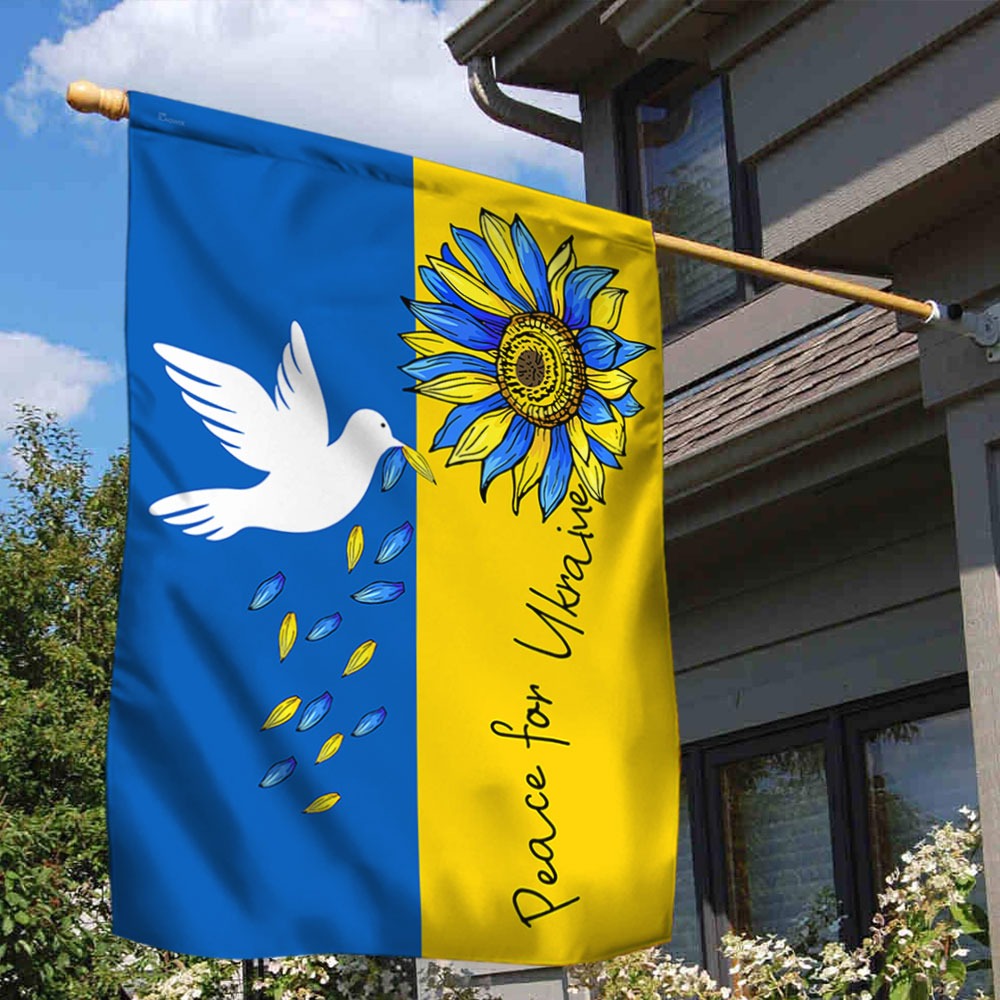 Double-Sided Peace For Ukraine Canvas Flag