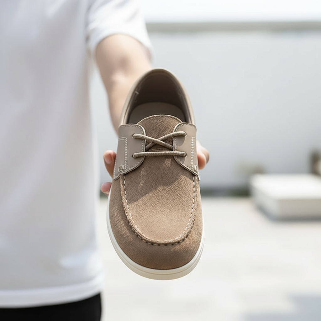 Men's Slip-On Urban Comfort Shoes in Khaki or Olive Gray