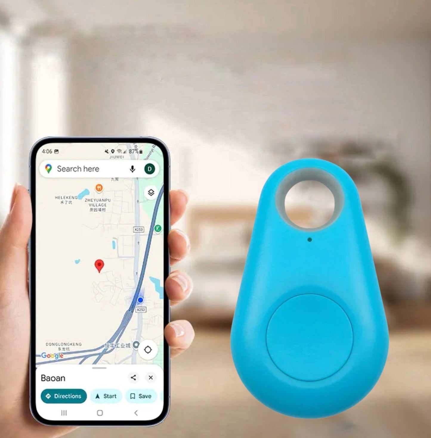 Mini GPS Tracker for Kids with Real-Time Location and SOS Button
