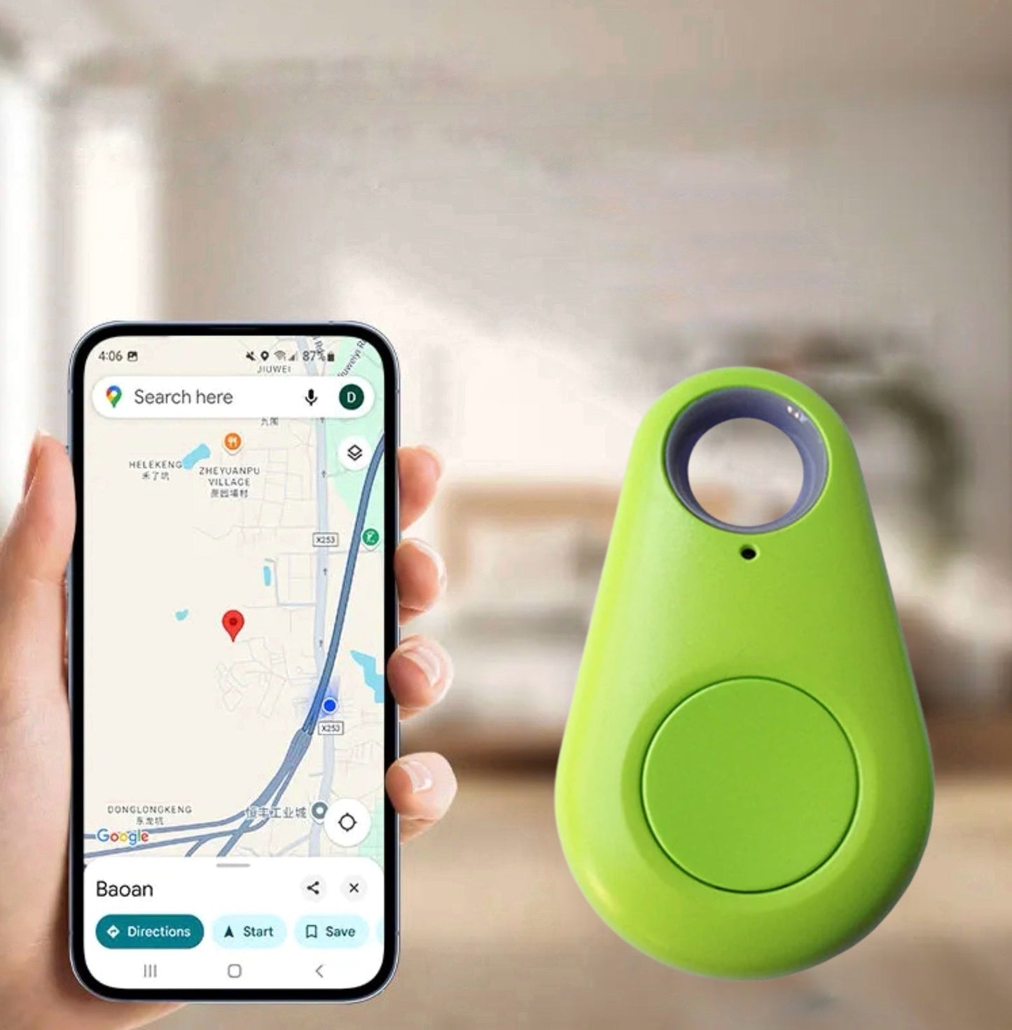 Mini GPS Tracker for Kids with Real-Time Location and SOS Button