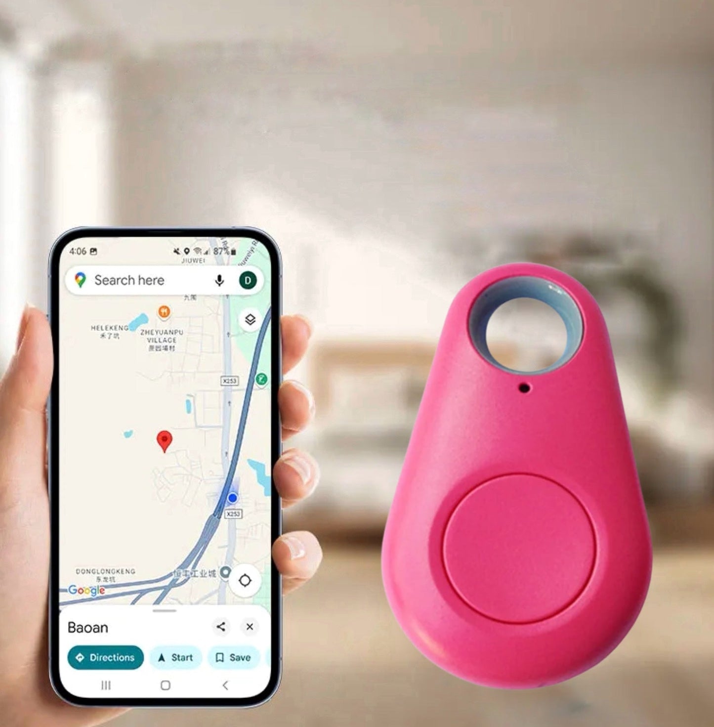 Mini GPS Tracker for Kids with Real-Time Location and SOS Button