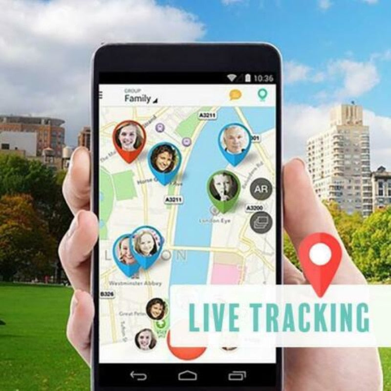 Mini GPS Tracker for Kids with Real-Time Location and SOS Button