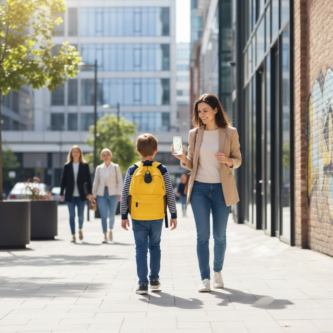 Mini GPS Tracker for Kids with Real-Time Location and SOS Button