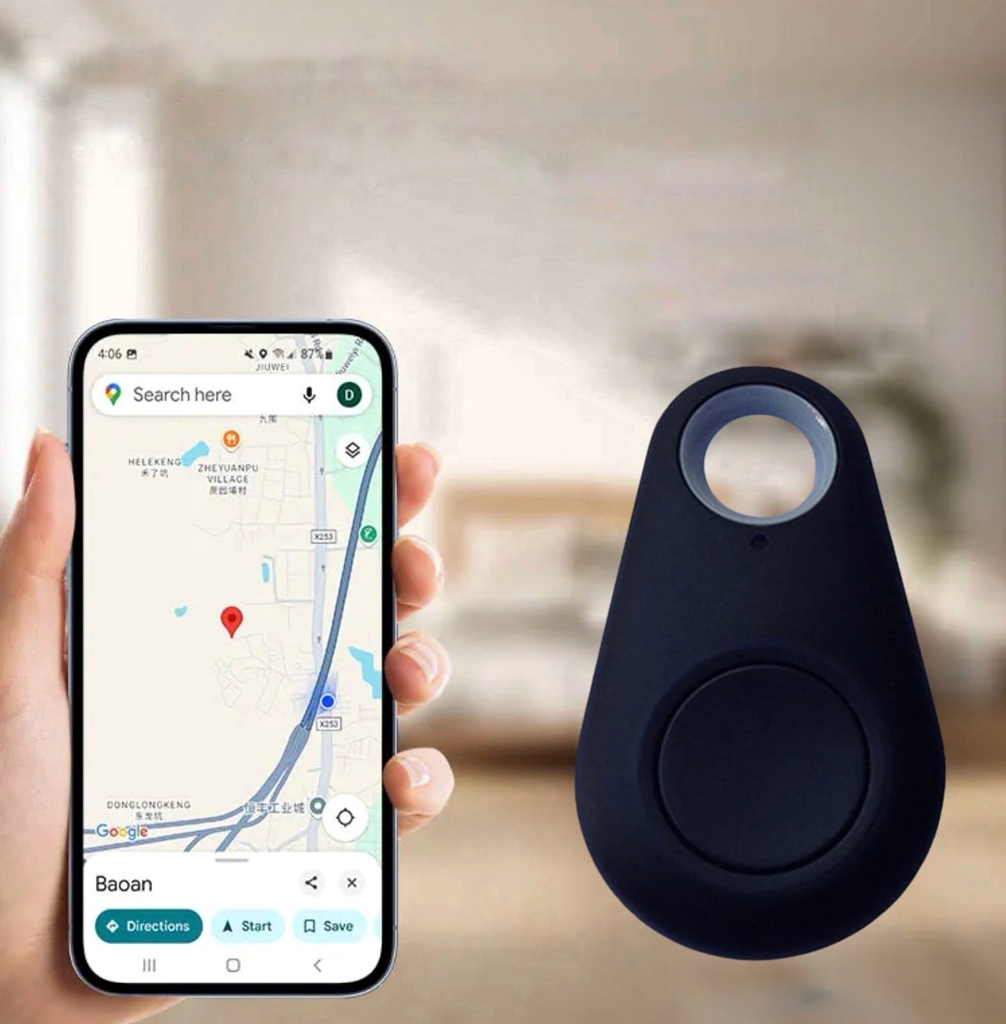 Mini GPS Tracker for Kids with Real-Time Location and SOS Button