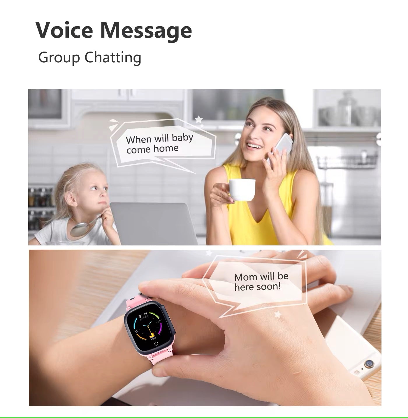 Smart GPS Watch for Kids with Video Calls and SOS Function