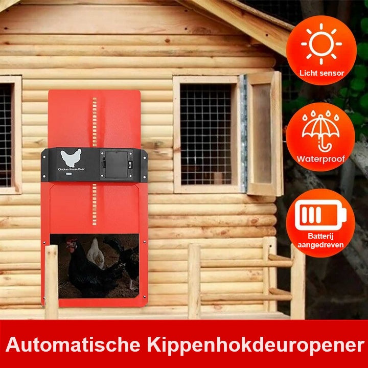 Automatic Weatherproof Chicken Coop Door with Light Sensor
