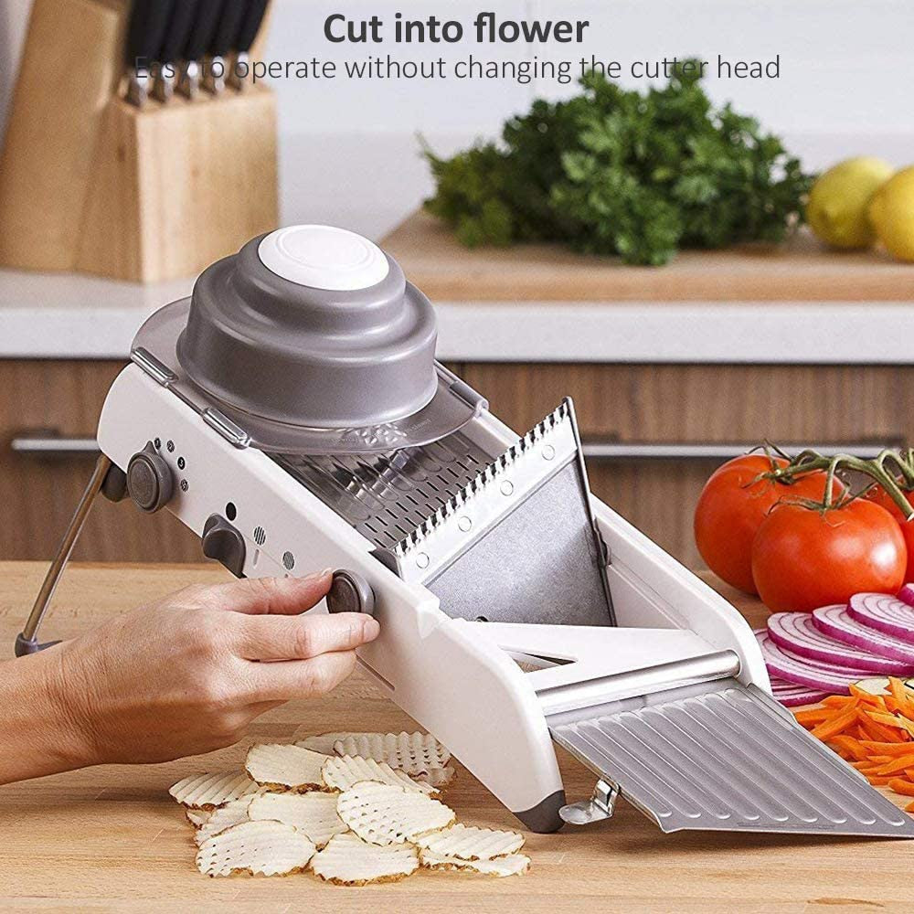 Stainless Steel Vegetable Slicer with Adjustable Thickness
