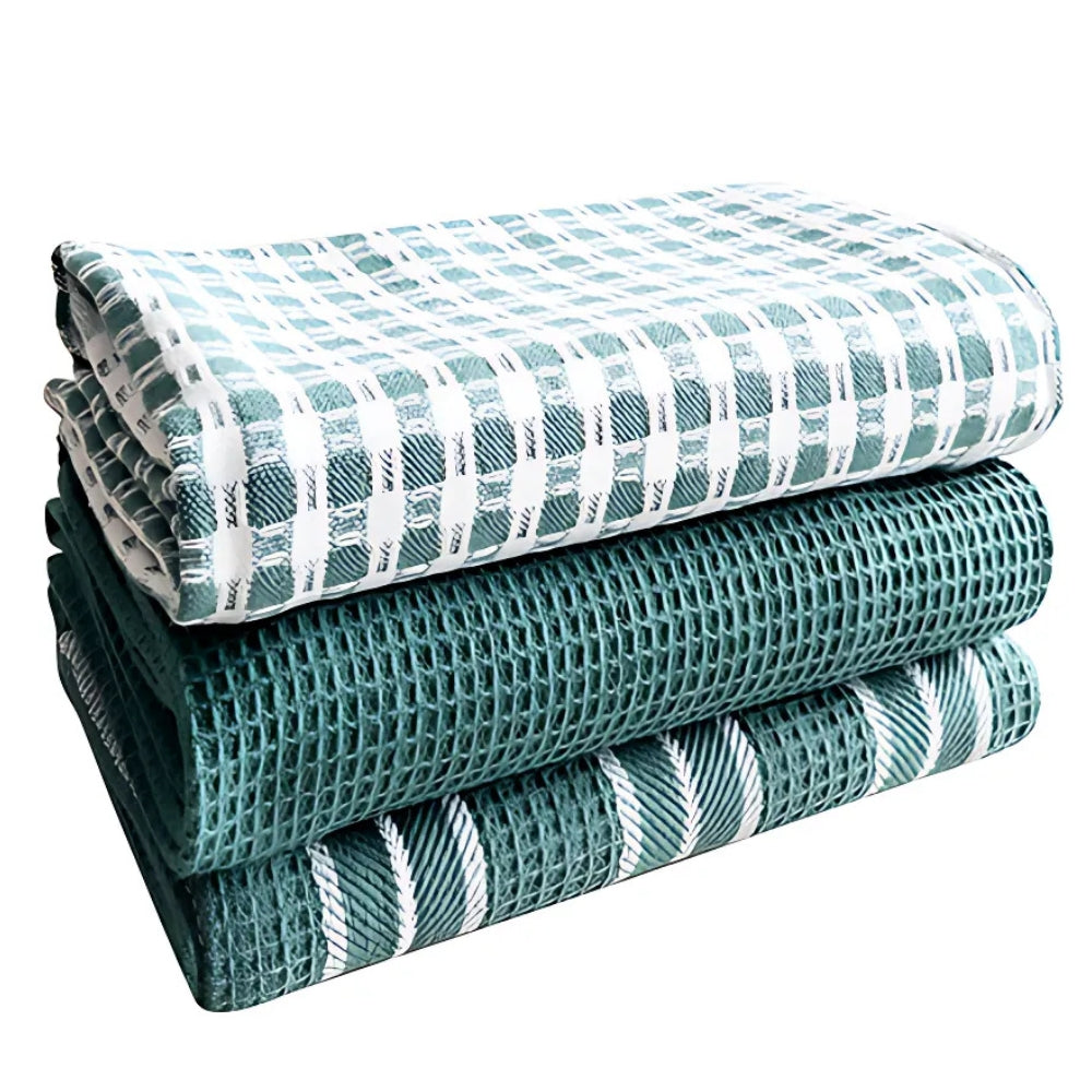 Quick-Dry Microfiber Kitchen Tea Towels Set of 3