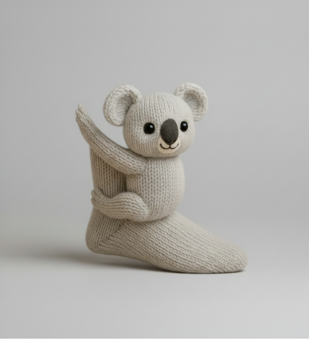 Hugging Animal Plush Cozy Socks for Comfort and Warmth