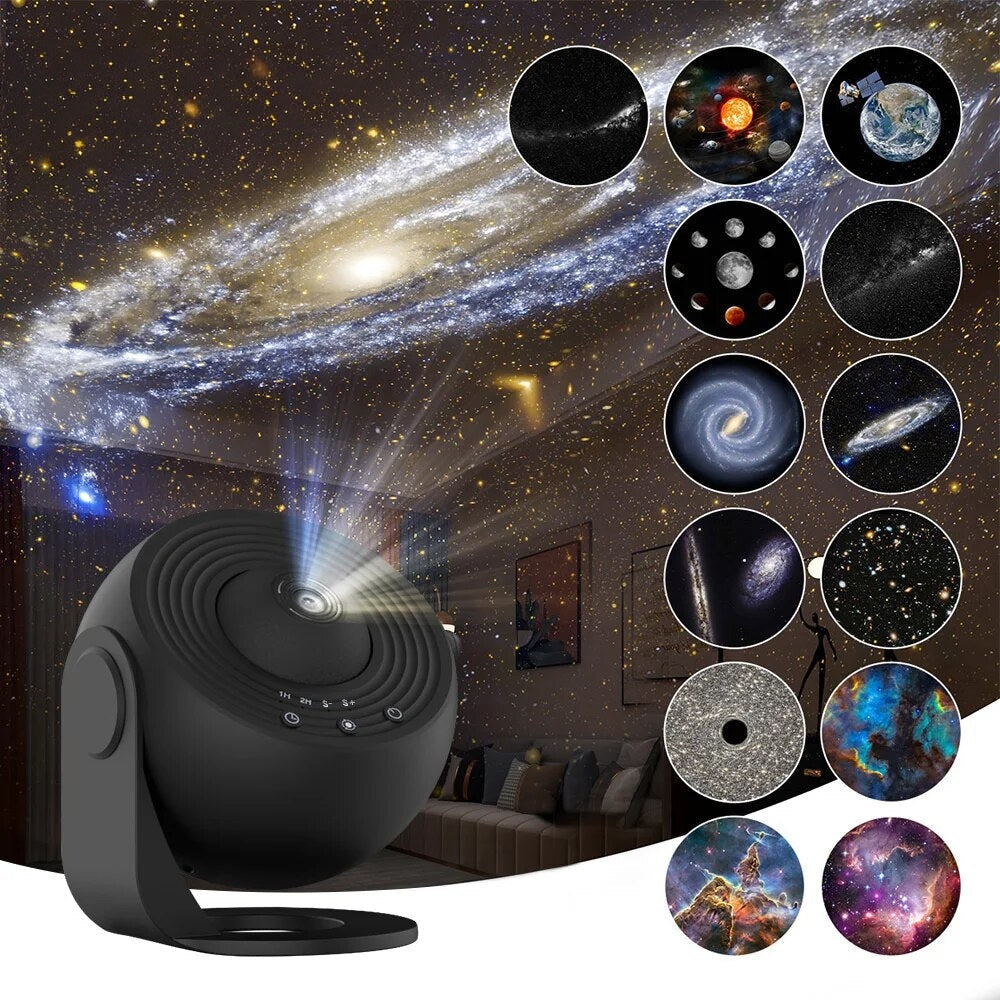 Starry Sky Projector with 13 HD Galaxies and Timer