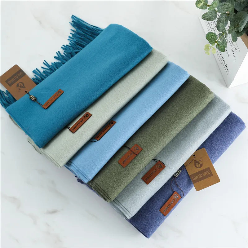 Cashmere Scarf with Tassels - Warm and Stylish Winter Accessory