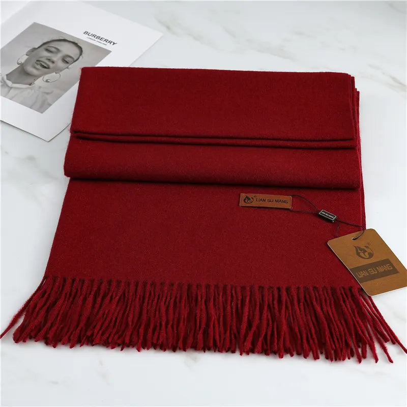 Cashmere Scarf with Tassels - Warm and Stylish Winter Accessory