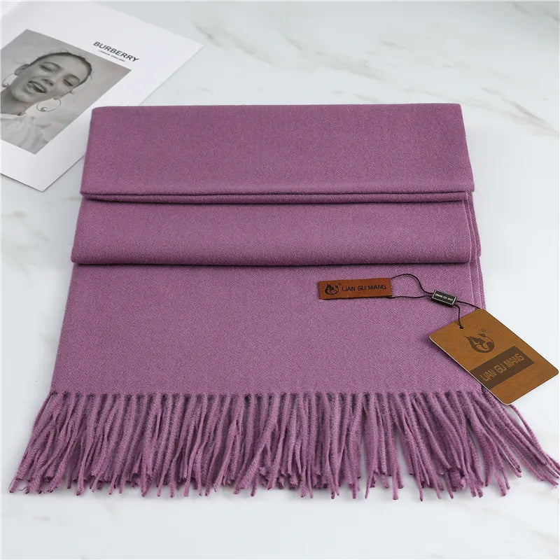 Cashmere Scarf with Tassels - Warm and Stylish Winter Accessory