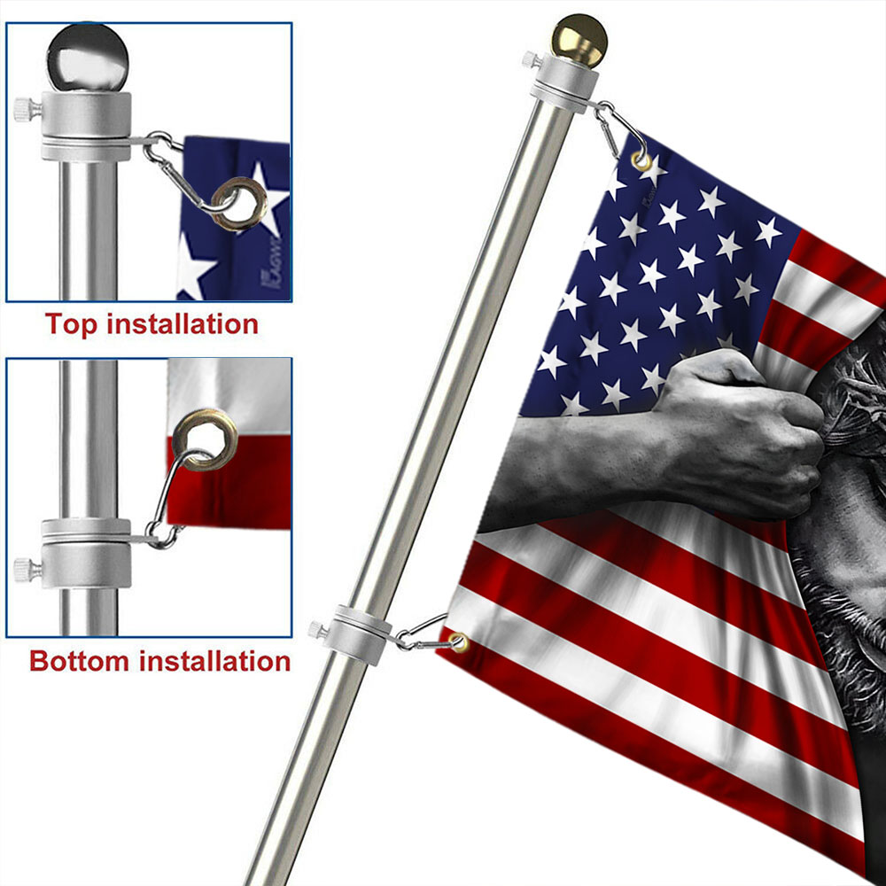 One Nation Under God Canvas Grommet Flag