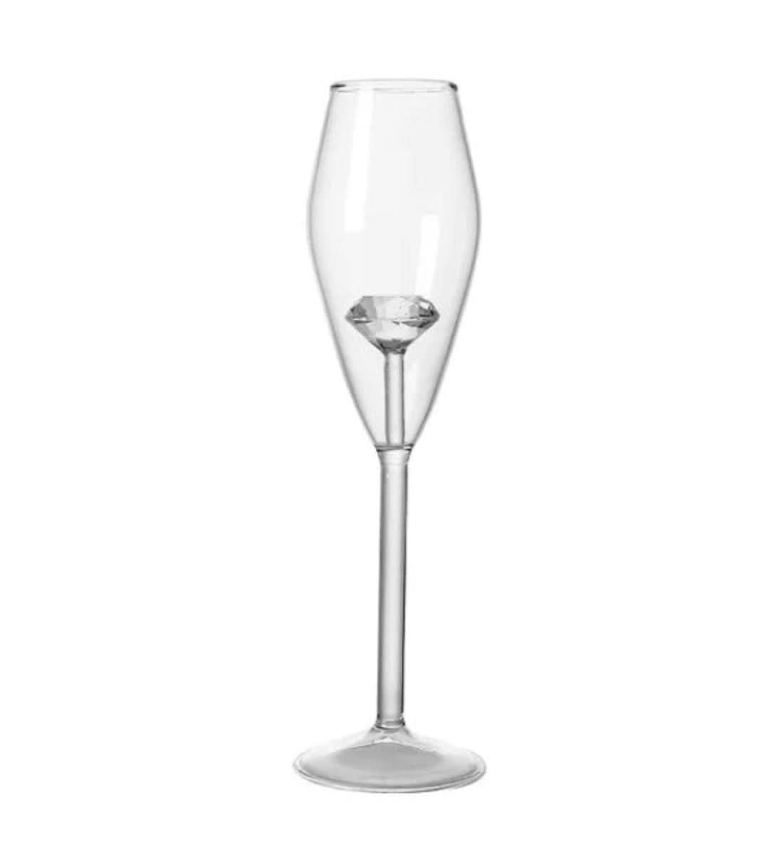 Handcrafted Champagne Glasses with Rose Design