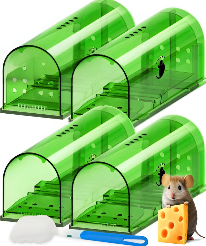 Humane Mouse Trap with No-Touch Release - 4-Pack