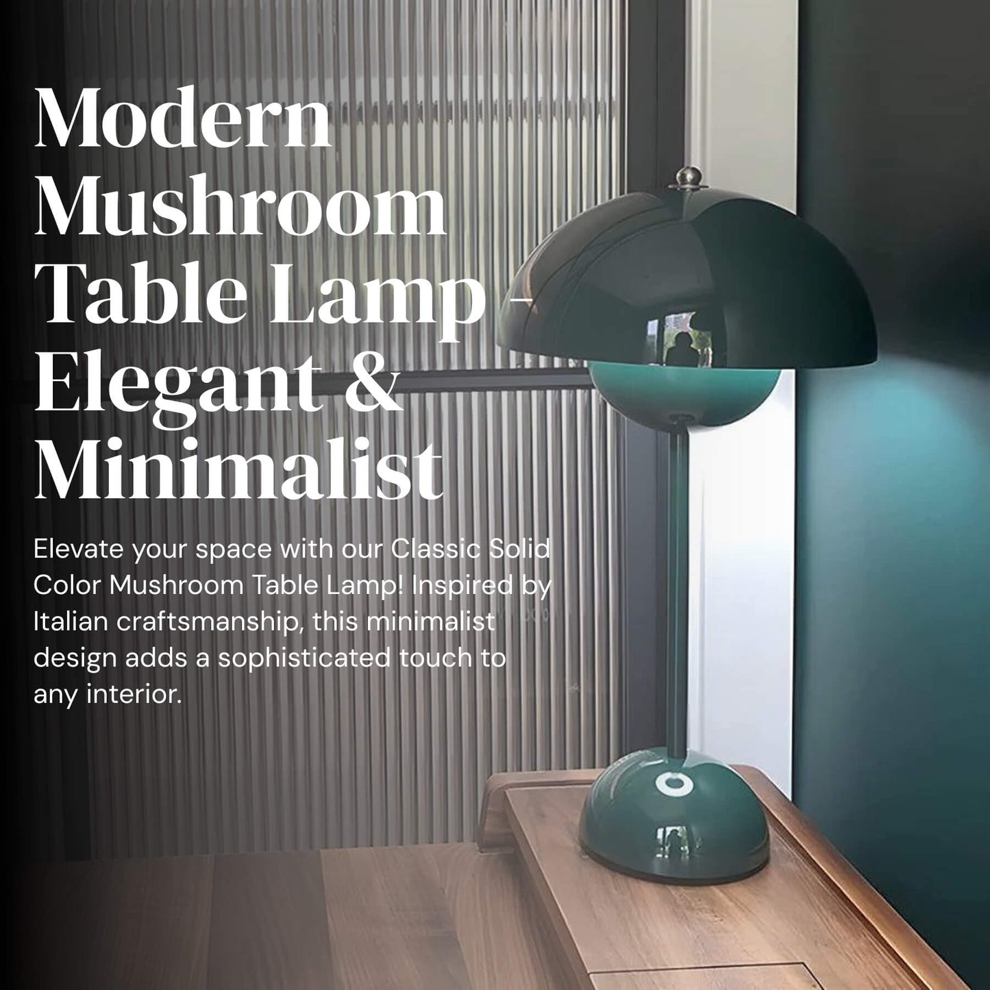 Rechargeable Mushroom Table Lamp with Touch Control - Minimalist Design