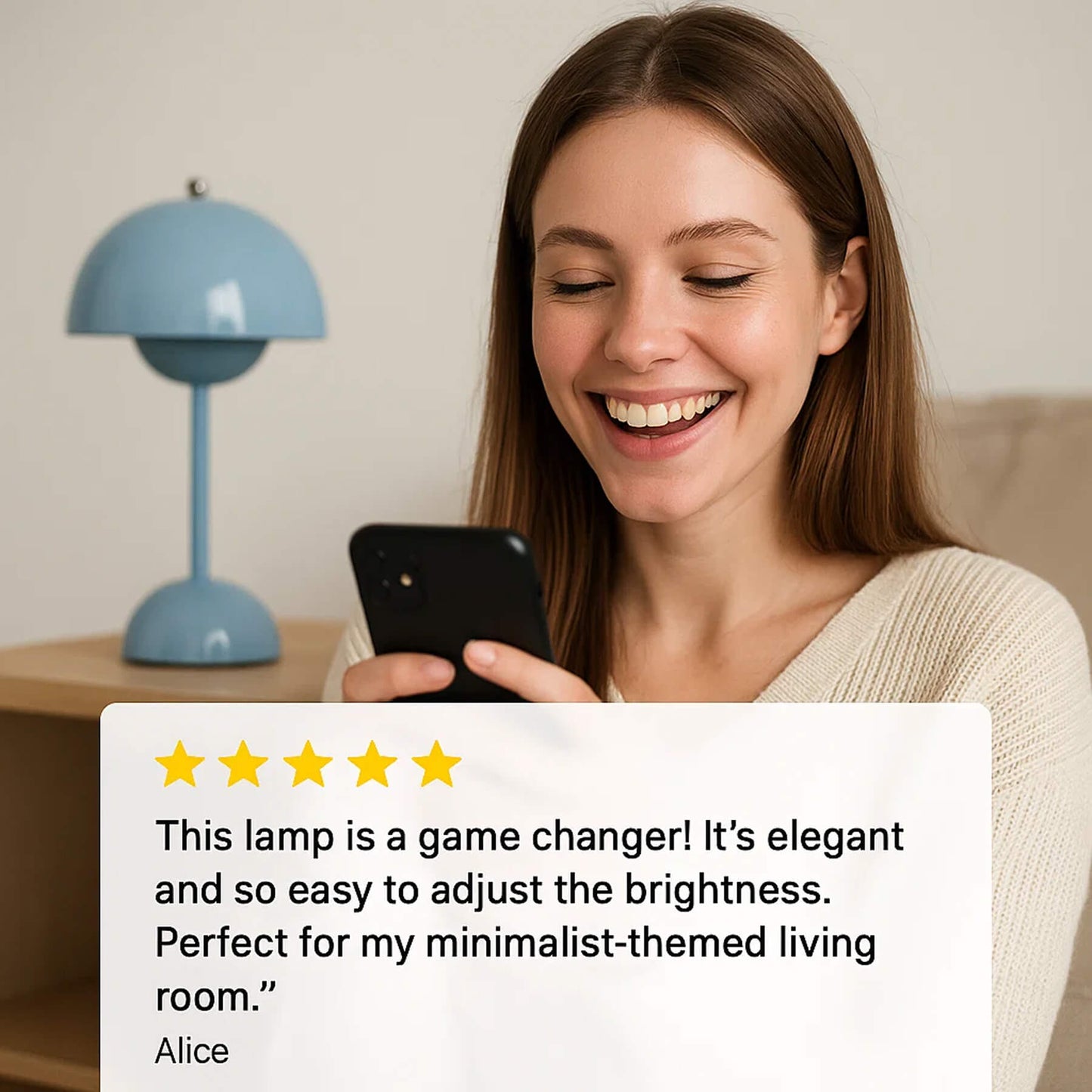 Rechargeable Mushroom Table Lamp with Touch Control - Minimalist Design