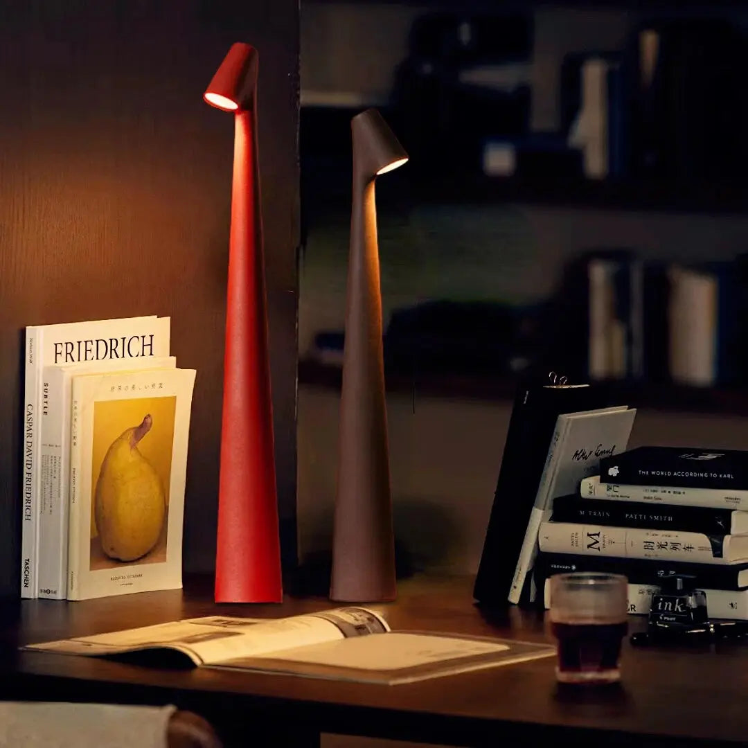 Wireless LED Table Lamp with Touch Dimmer and USB Rechargeable Design