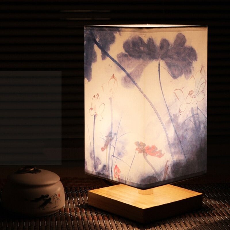 Japanese Scandinavian Paper Table Lamp with Warm Light