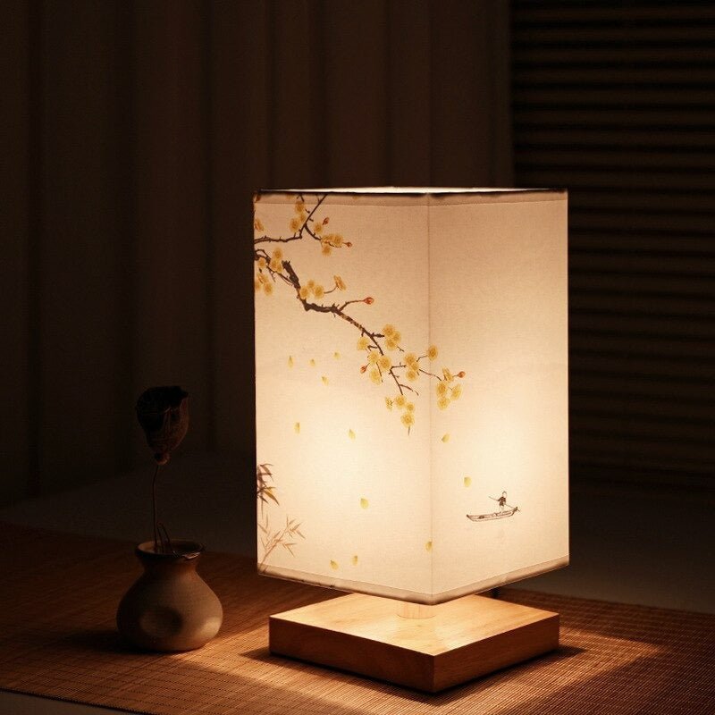 Japanese-Scandinavian Minimalist Wooden Table Lamp