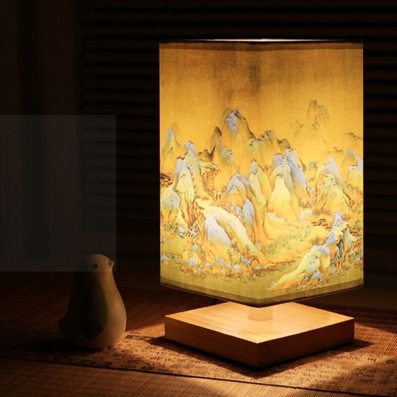 Japanese Scandinavian Paper Table Lamp with Warm Light