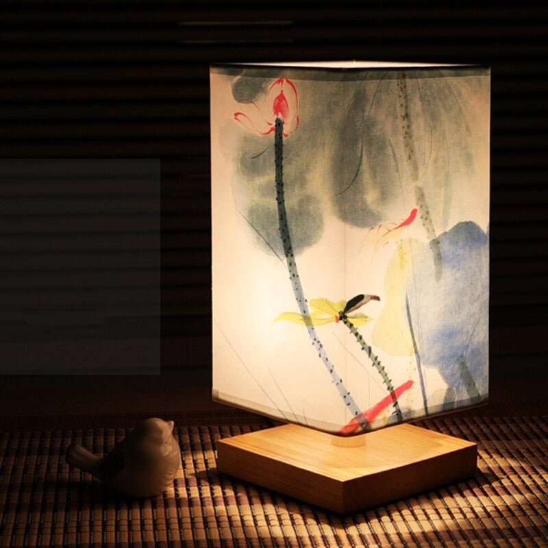 Japanese Scandinavian Paper Table Lamp with Warm Light