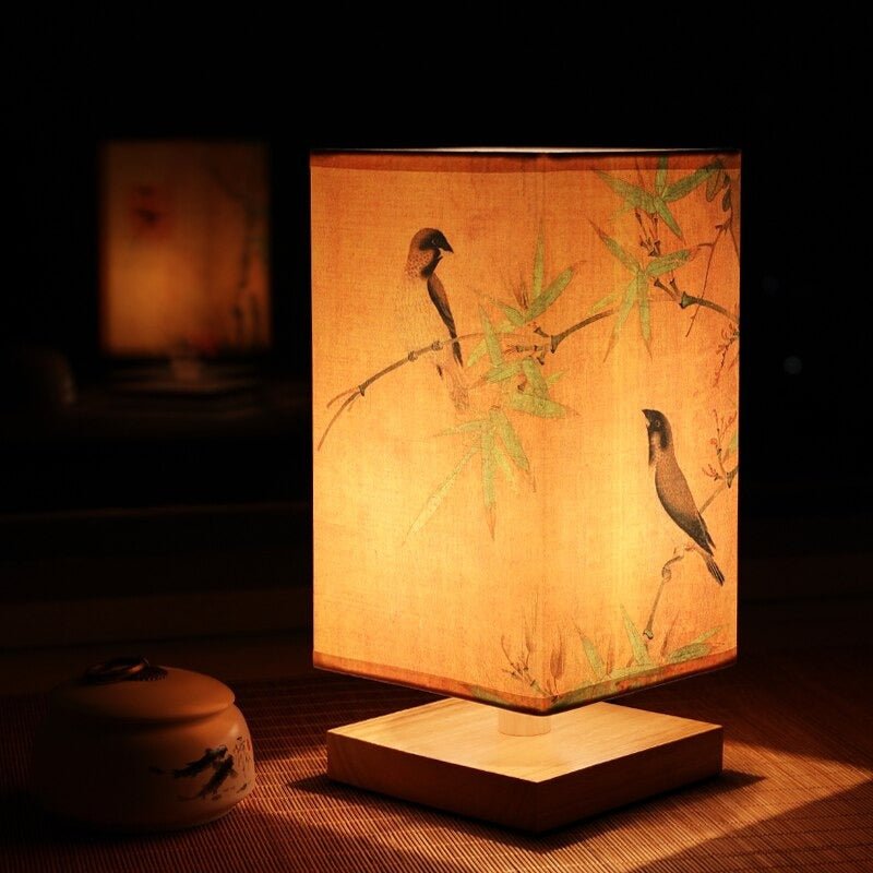 Japanese Scandinavian Paper Table Lamp with Warm Light