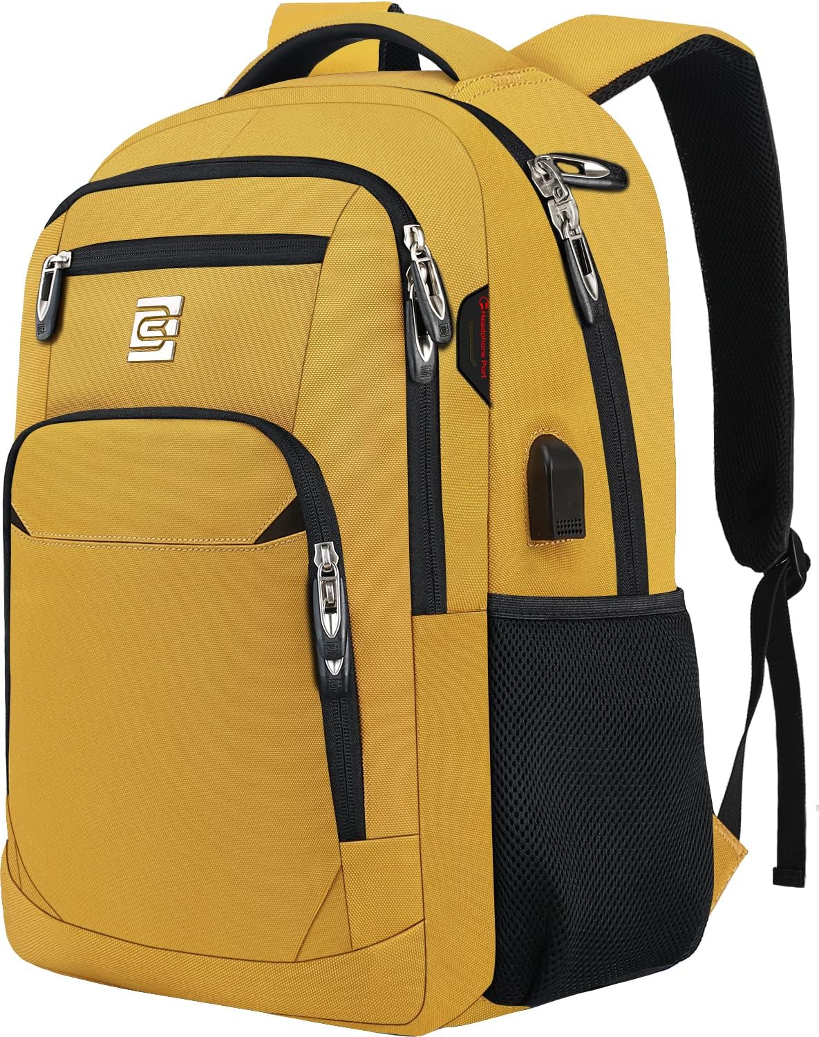 Slim Water-Resistant Anti-Theft Laptop Backpack with USB Port