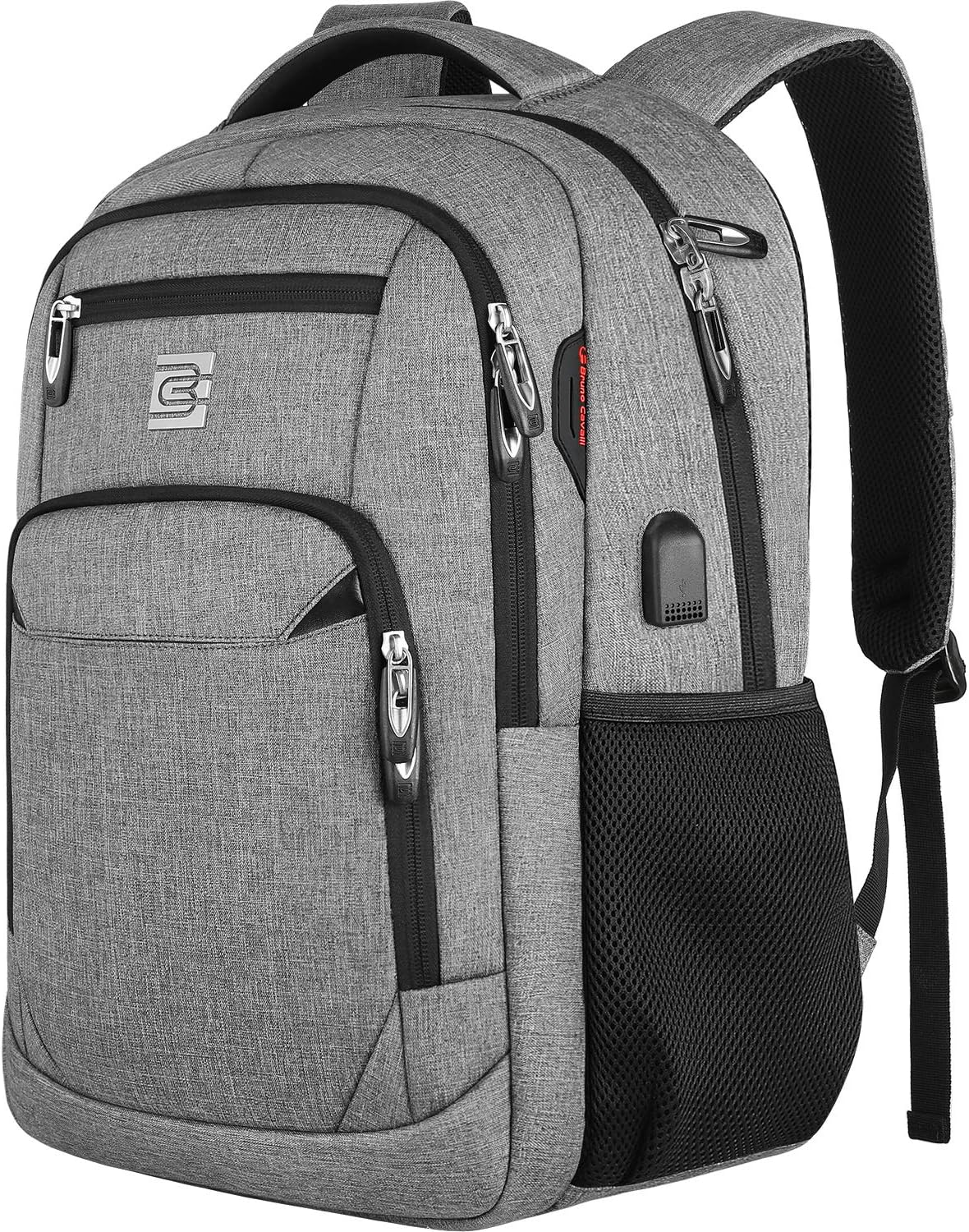 Slim Water-Resistant Anti-Theft Laptop Backpack with USB Port