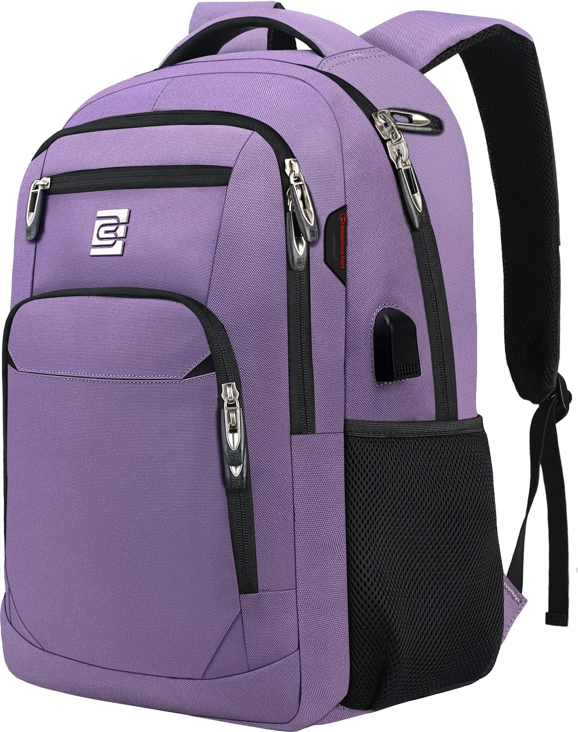Slim Water-Resistant Anti-Theft Laptop Backpack with USB Port